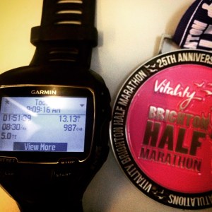 Brighton Half Marathon 2015 and Garmin 910XT