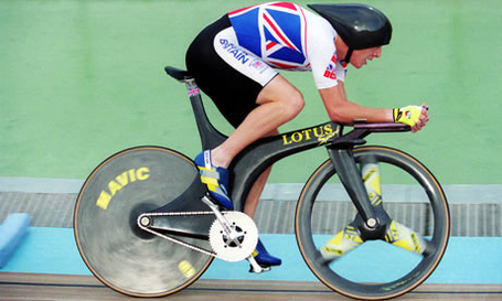 Chris Boardman in action on his Lotus Superbike